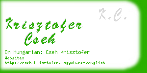 krisztofer cseh business card